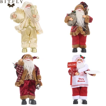 

1Pcs Santa Claus Doll 2020 Christmas Tree Ornament Merry Christmas Decorations For Home Navidad Natal Gifts New Year 2021
