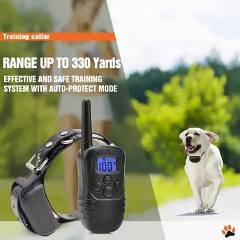 

Waterproof Bark Collar Remote Control Pet Training Collar LCD Vibrating Shock Collar for Dog Training with EU Plug
