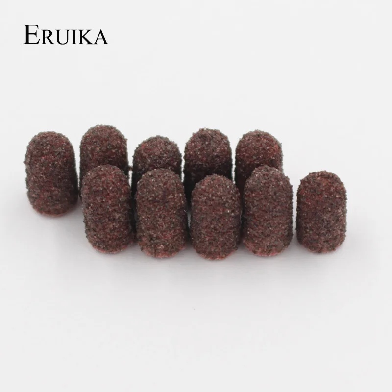 ERUIKA, 10 шт., 5*11 мм, Шлифовальные полосы, колпачки для блоков, резиновая оправка для ногтей, инструменты для сверления ногтей, электрические аксессуары для ногтей, пилка для ногтей