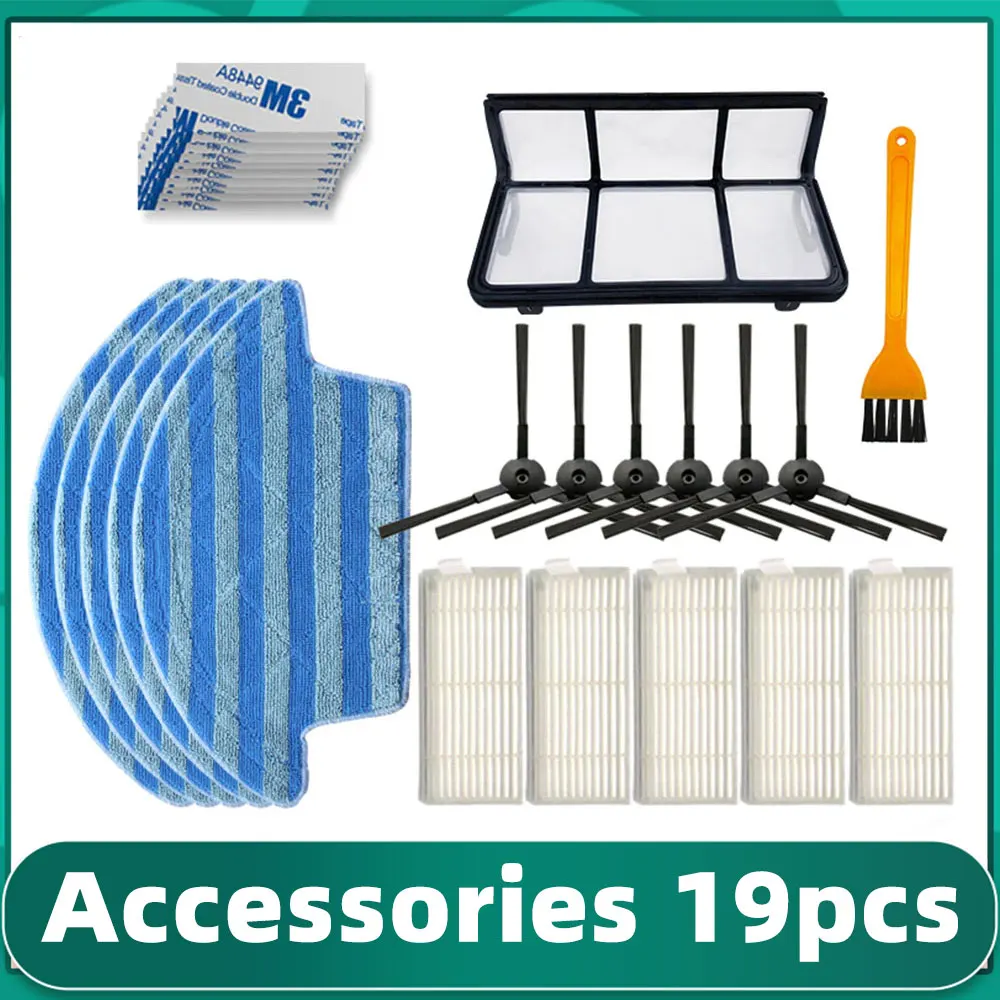 ILife V55 Pro 로봇 진공 청소기를 위한 헤파 필터, 사이드 브러시, 걸레 천 교체 예비 키트. ILife V55 Pro 로봇 진공 청소기를 위한 헤파 필터, 사이드 브러시, 걸레 천 교체 예비 키트.