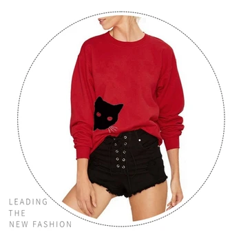 

Sweatshirts new Women Casual Hoodie Sweatshirt O-Neck Casual Cropped Hoody Jumper Pullover Top Blouse fashion Girls Sudaderas