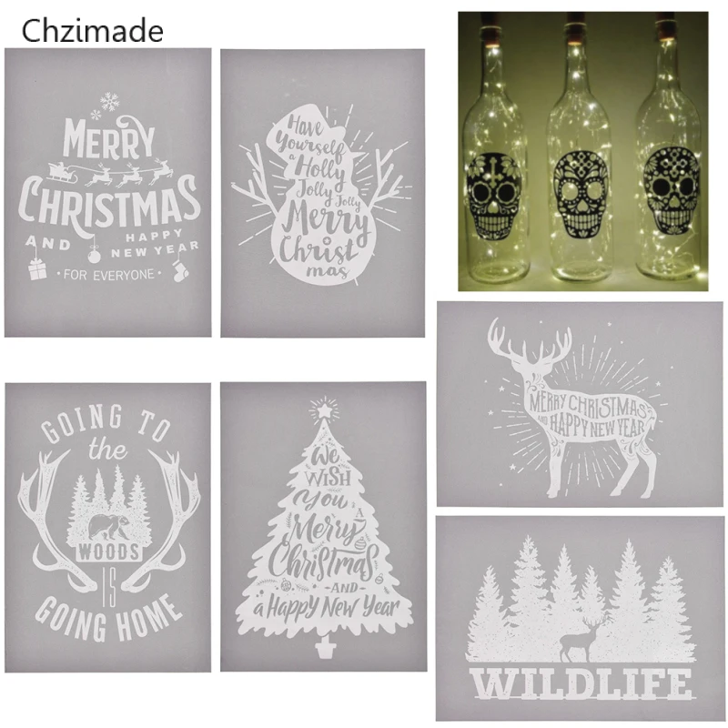 Paper T-Shirts CHZIMADE Self-Adhesive Silk Screen Stencil Printing Mesh Transfers for Bag and Home Decoration