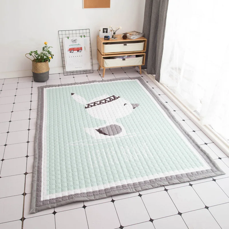 

Rectangle Thicken Carpet Child Climbing Mat Portable Folding Outdoor Picnic Rug Baby Playing Pad Living Room Decoration Carpet