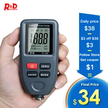 R&D TC100 Automobile Thickness Gauge Car Paint Tester Thickness Coating Meter Russia Manual Ultra-precise 0.1micron/0-1300 Fe&NF