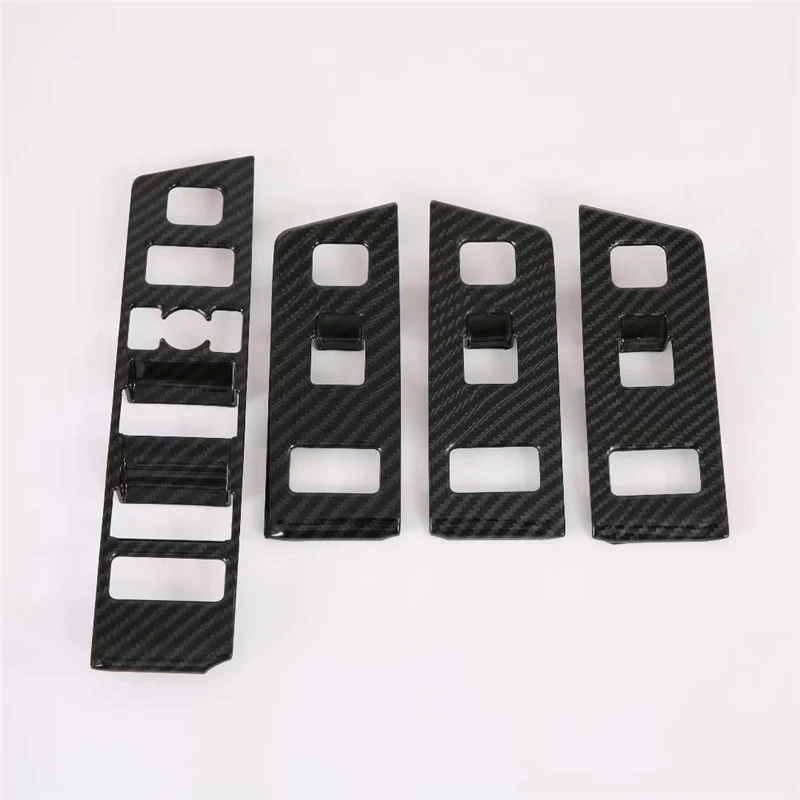 

WELKINRY car cover For Range Rover Evoque L551 2019 2020 carbon fiber grain door window lifter regulator switch button knob trim