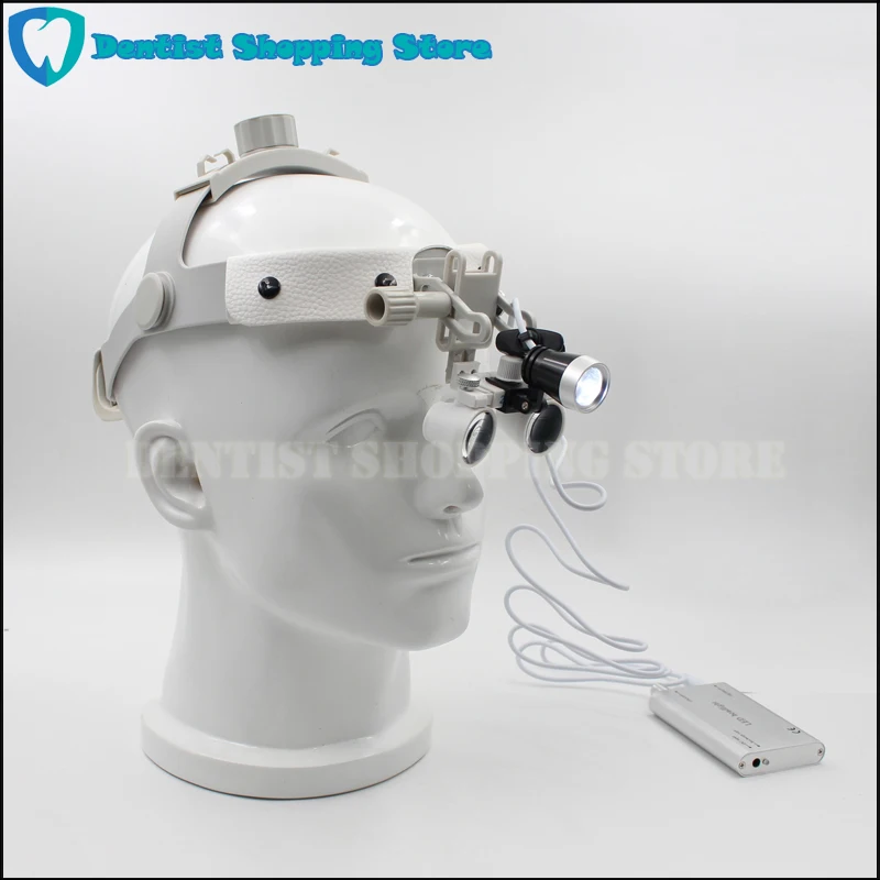  Headband LED light Medical Surgical Dental Headlight with (2.5X3.5X optional) Surgical loupes - 4000336743528