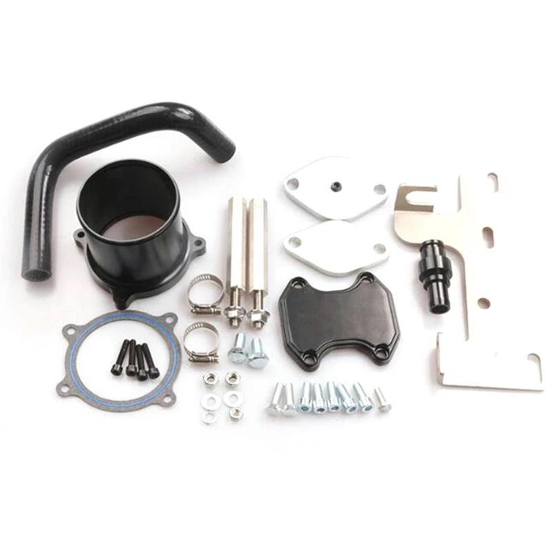 ^*Best Offers EGR Cooler & Throttle Valve Delete Kit Fits for Dodge Ram 2500 3500 6.7L Cummins 10-14