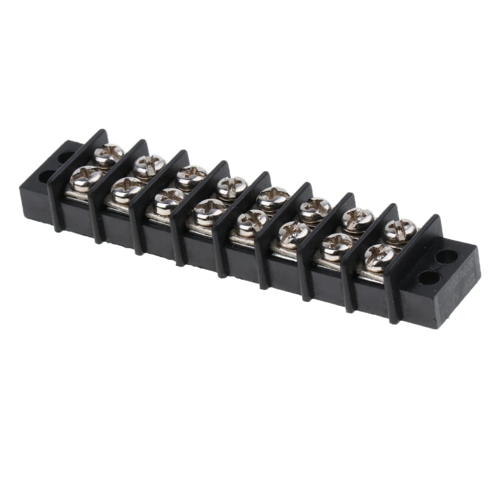 Marine Boat 8Position 450V 30A Double Row Terminal Block Screw Bus Bar