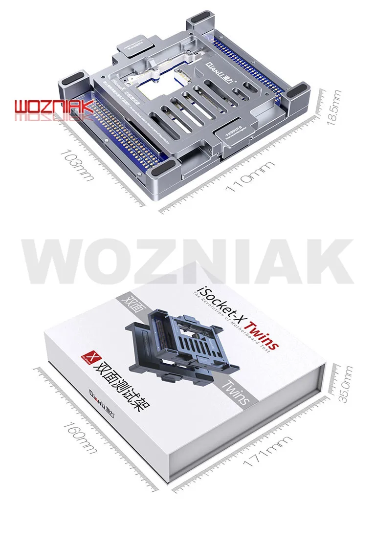 Qianli iSocket-X Twins Двусторонняя логическая плата диагностический тестовый прибор для iPhone X Инструменты для ремонта материнской платы