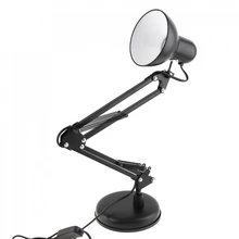 Защитный Настольный светильник для чтения глаз, складной светодиодный настольный светильник с поворотным кронштейном, черный металлический рабочий светильник, 110-220 В, светодиодный Настольный светильник