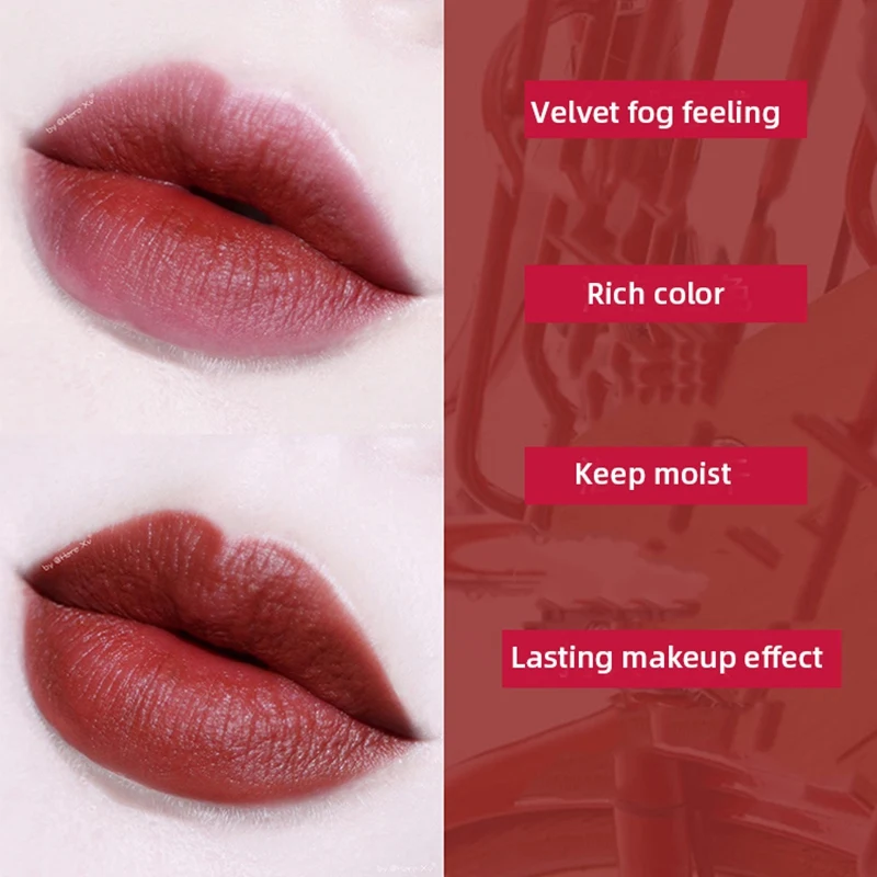 Matte Color Waterproof Sexy Lipstick Long Lasting Non Sticky Cup Lipstick for women