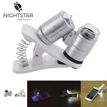 60x зум Универсальный сотовый телефон Лупа-Микроскоп объектив лупа микро камера для iPhone 6 5S 4S samsung держатель цвет случайный