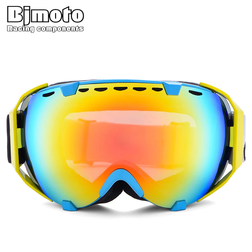 BJMOTO новые лыжные очки для сноуборда горные лыжные очки зимние уличные спортивные снегоходные очки от снега противотуманные