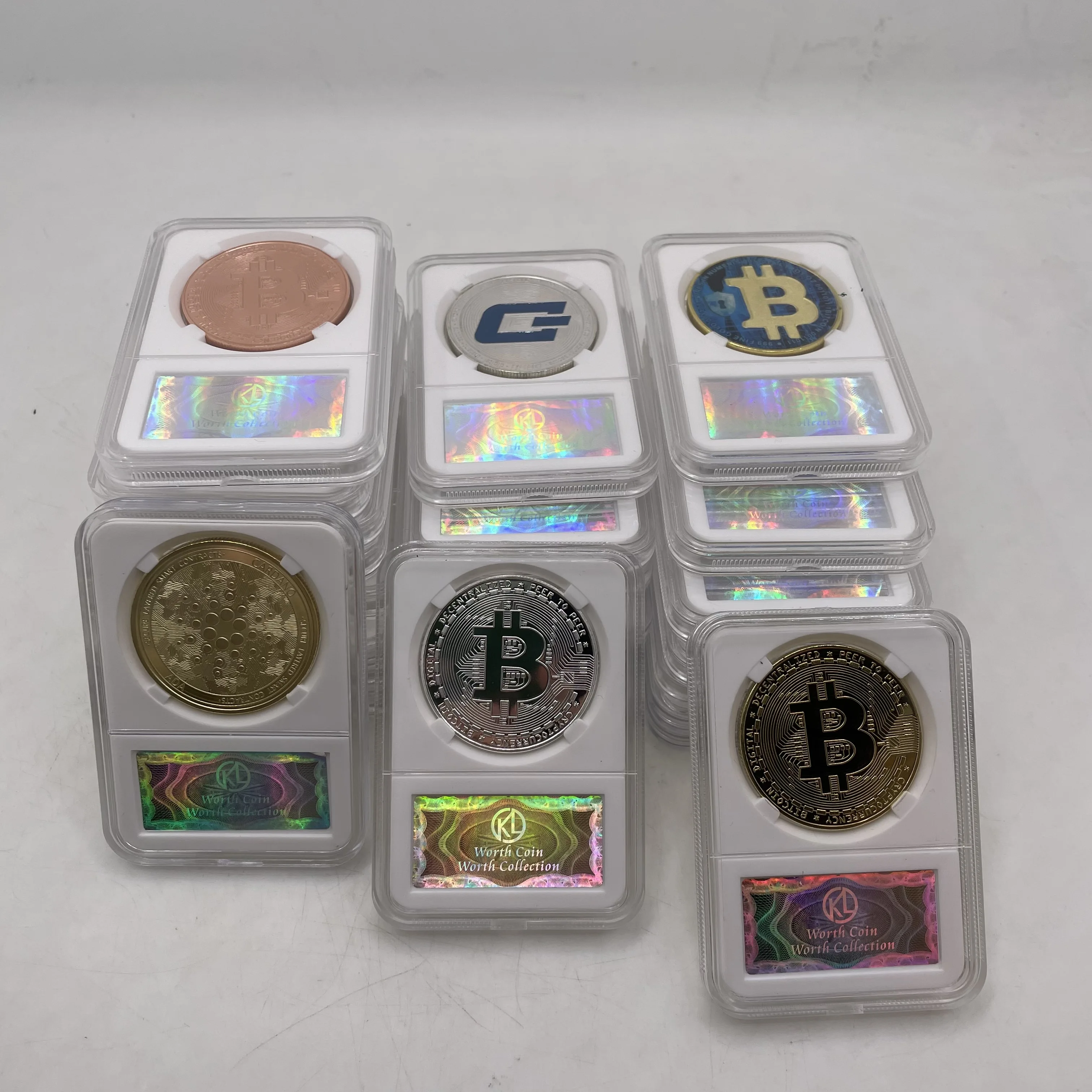 36 типов дожкойн/Bitcoin ETH/Litecoin/приборной панели/пульсация/монеро/EOS Металл