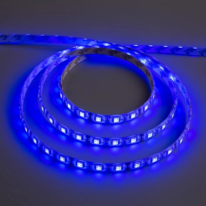 Светодиодная лента 12В SMD5050 5 м IP65 60 LED 14.4 Вт/м 14-16 Лм/1 DC СИНИЙ 883949 | Лампы и освещение