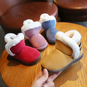 

2020 Winter Baby Girls Boys Snow Boots Warm Plush Infant Toddler Boots Outdoor Soft Bottom Non-Slip Kids Shoes Children Boots