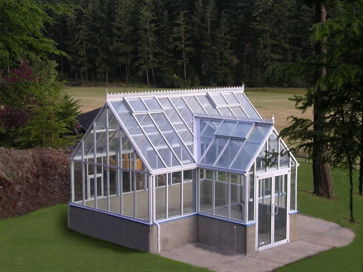 Luxury Conservatory outdoor sunrooms Prefab House Sunroom aluminium glass house
