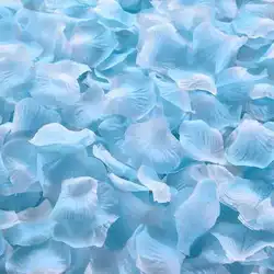 Vibrant Artificial Silk Rose Petals for Romantic Wedding and Event Decoration (Light blue)