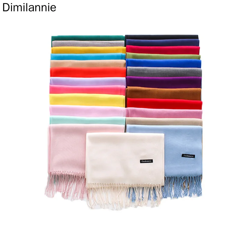 

2019 fashion summer women scarf thin shawls and wraps lady solid female hijab stoles long cashmere pashmina foulard head scarves