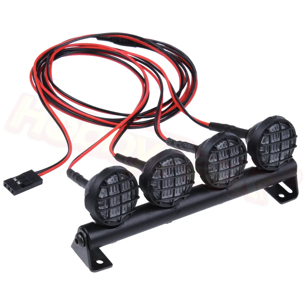 

Multi-Function LED Light Bar for 1/10 RC Crawler Truck Traxxas TRX-4 TRX4 Slash 2WD Axial SCX10 90046 Jeep Wrangler RC4WD D90