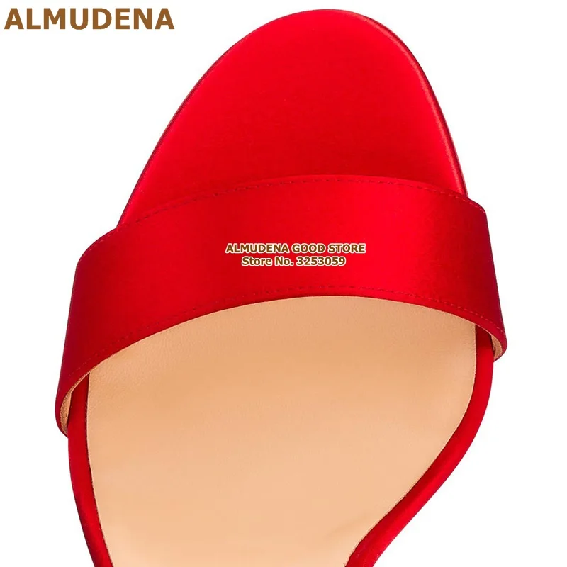 红色黑色色丁布后跟大蝴蝶结系带凉鞋尖头单鞋CL款 (12)