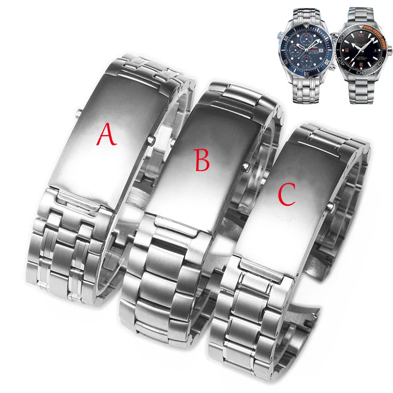 Ремешок из нержавеющей стали для часов omega Ocean 007 seamaster 300 серебристый браслет