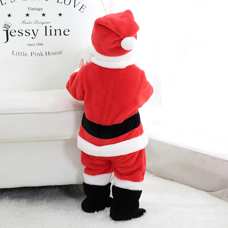 Зимняя одежда для маленьких мальчиков и девочек; рождественские наряды для малышей; домашняя одежда для малышей с Санта-Клаусом; осеннее платье для прогулок на Хэллоуин