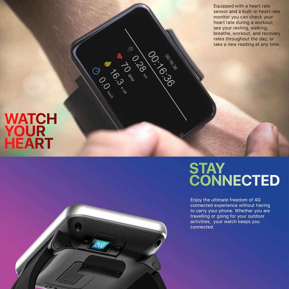 DM100 4G Smart Watch Phone Andriod 7.1 3GB 32GB 2.86Inch 5MP Camera 480*640 Resolution GPS WiFI 2700mAh Smartwatch Men