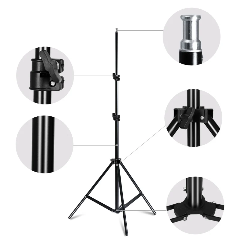  Photo Studio 8 LED 20W Softbox Kit Photographic Lighting Kit Camera & Photo Accessories 2 Light Sta