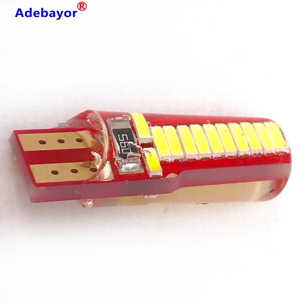 T10 LED  100 W5w Led 194 24 SMD Ǹī      12V DC  Ʈ ȭƮ, 4014 ǽ
