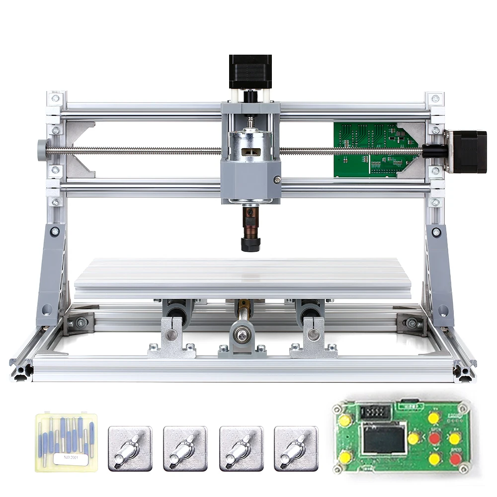 

DIY CNC Router Kit 2-in-1 Mini Engraving Machine PCB PVC Plastic Acrylic Wood Carving Milling Engraving Machine with ER11 Collet