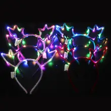 

Luminous Antler Pattern Headband Christmas Concert Party Props Headwear Toy