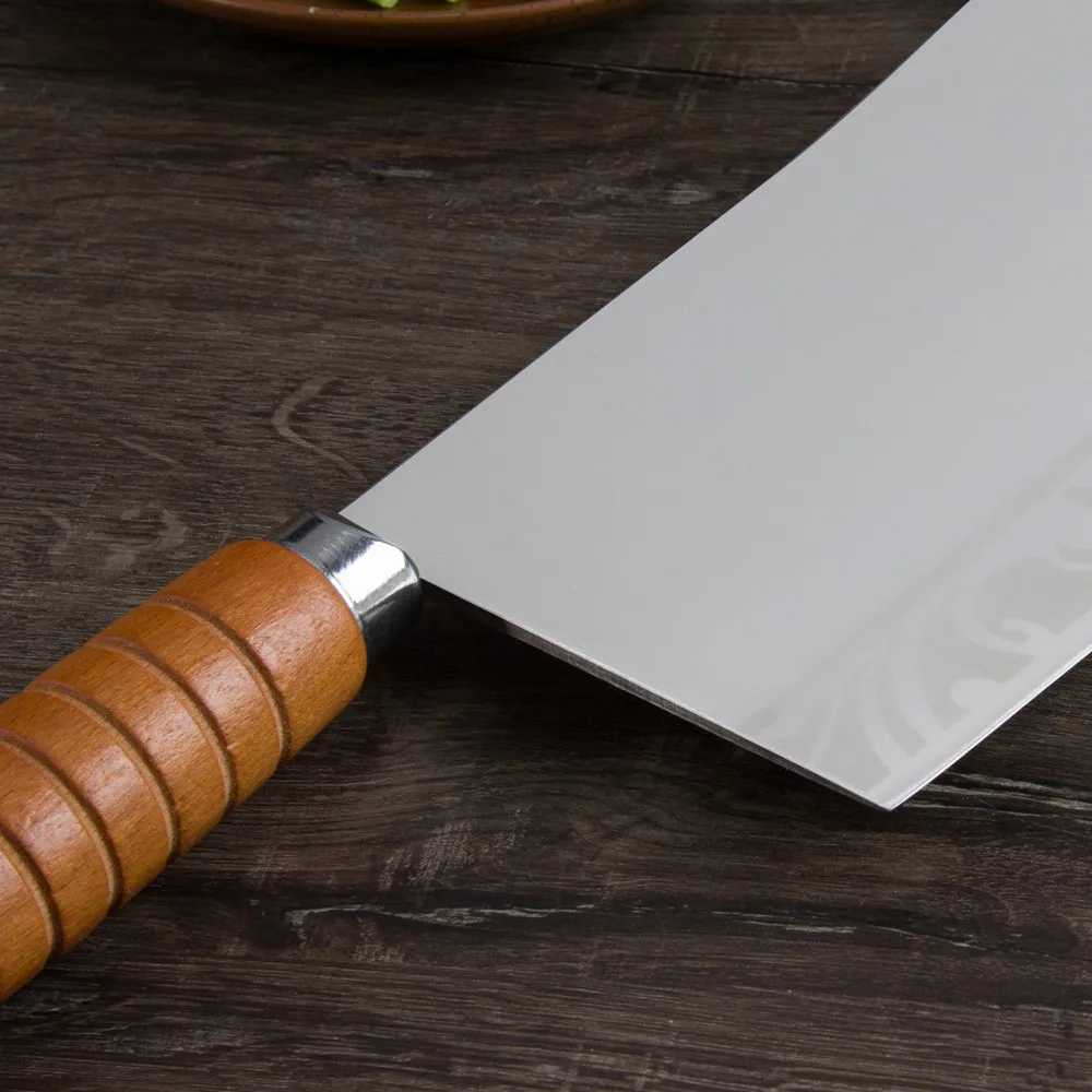 XYj 8 дюймов разделочные Кухня ножи Нержавеющая сталь шеф-повар Ножи с пластичный монтаж, ручка для куриного мяса тарелка из закаленного стекла
