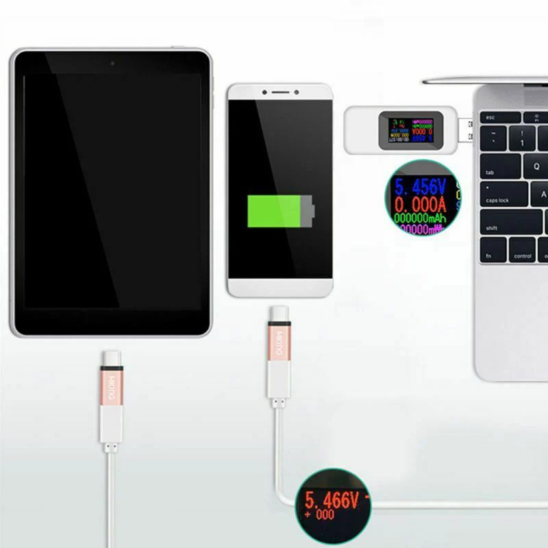 Набор контактов для тестирования 10 в 1 ЖК-дисплей USB Напряжение тестер Портативный вольтметр детектор Портативный оборудование