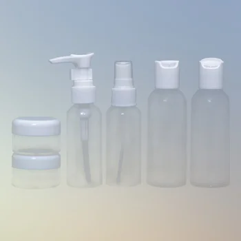 

6pcs Travel Bottles Portable Refillable Plastic Spary Bottle Empty Bottle Container for Shampoo Cosmetics Toiletries