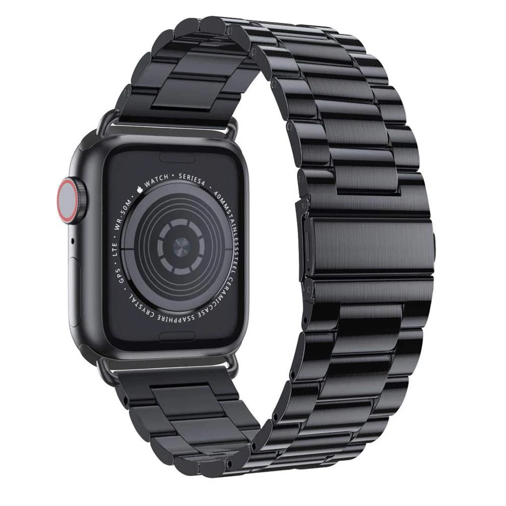 Ремешок из нержавеющей стали для Apple Watch ремешок 42 мм 38 44 40 металлический браслет