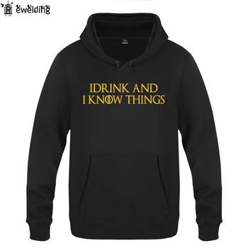 

Mens Hoodies GAME OF THRONES I DRINK AND I KNOW THINGS Hoodie Men Fleece Long Sleeve Man's Sweatshirt Skateboard Pullover Winter