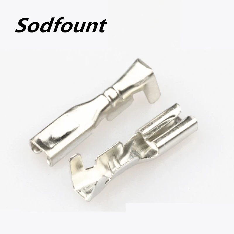 100pcs H62 brass tin plated DJ622-D2A 2.0 plug spring Plug-in cold-press terminal block Thickness 0.25mm | Обустройство дома