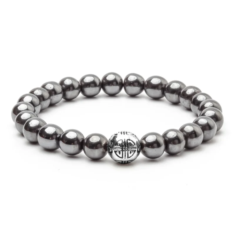 Lan Li модные ювелирные изделия 8 мм Черный желчный камень браслет подходит для