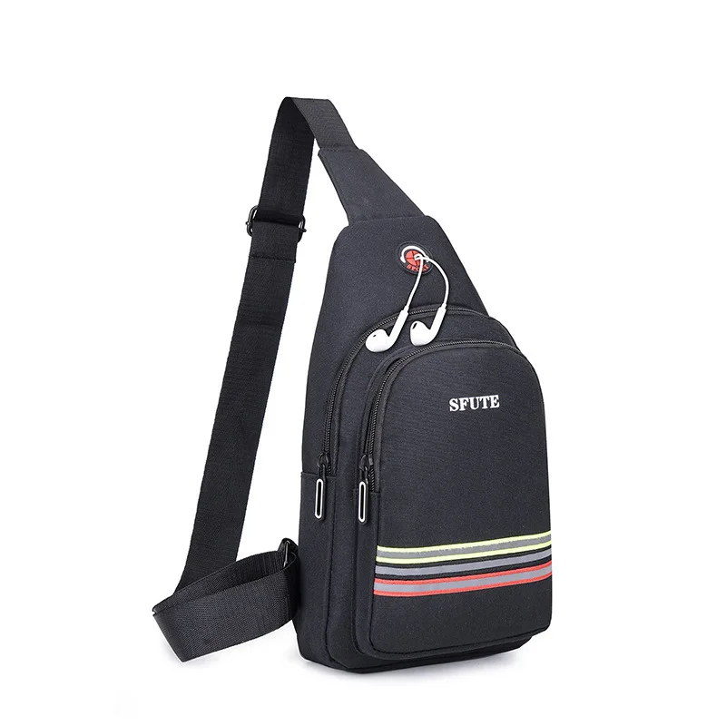 

2019 New Style Men's Reflective Strips Shoulder Bag Versatile Chest Pack Sling Bag Women's Multi-functional Sports Chest Pack