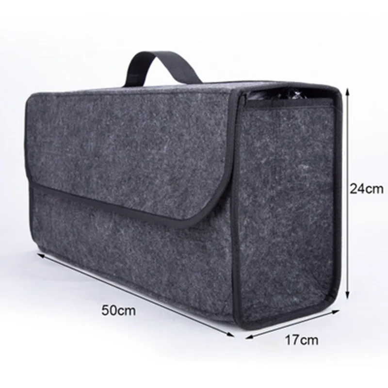 Car Storage Travel Bag Soft Woolen Felt Car Trunk Organizer Car Storage Box  Bag Fireproof Stowing Tidying Package Blanket Tool - AliExpress