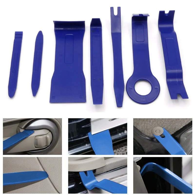 

7Pcs Plastic Trim Removal Tool Car Radio Panel Door Clip Panel Dashboard Interior Trim Tools For Auto Car Removal Tool