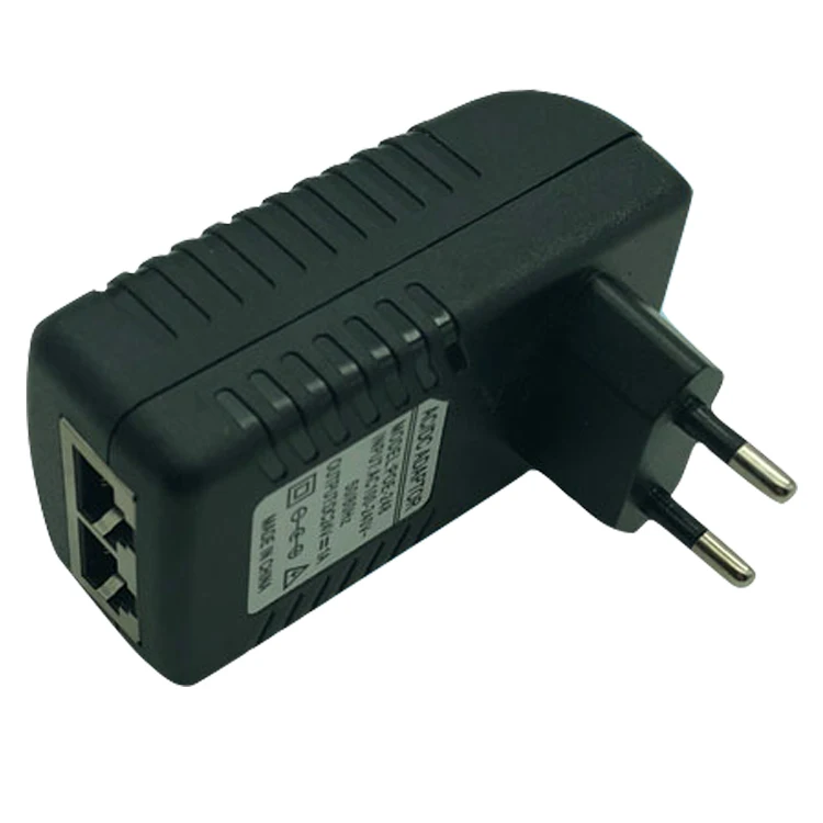 

48V 0.5A Camera Portable TV Security Electrical Module IP Phone Power Supply Ethernet Adapter EU Plug POE Injector Wall Plug