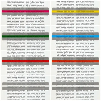 

Reading guide with highlighter colored superimposed bookmarks for students and teachers with dyslexia cute paper book markers