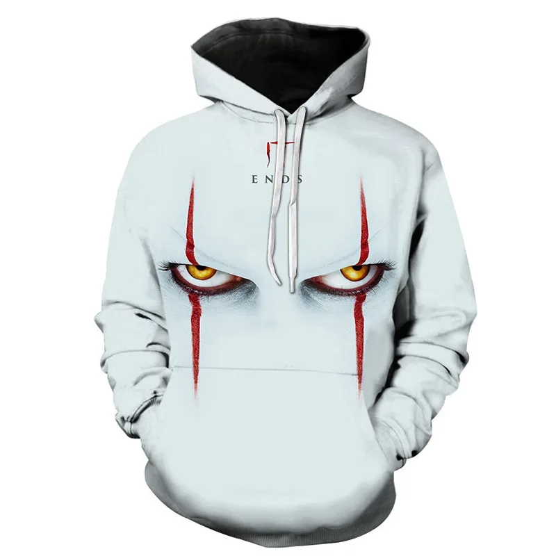 LMS-1288 Movie IT Pennywise клоун Стивен Кинг 1990 толстовка с капюшоном из фильма ужасов, толстовка для косплея, спортивный костюм, толстовка с принтом для мужчин - Цвет: LMS-1288