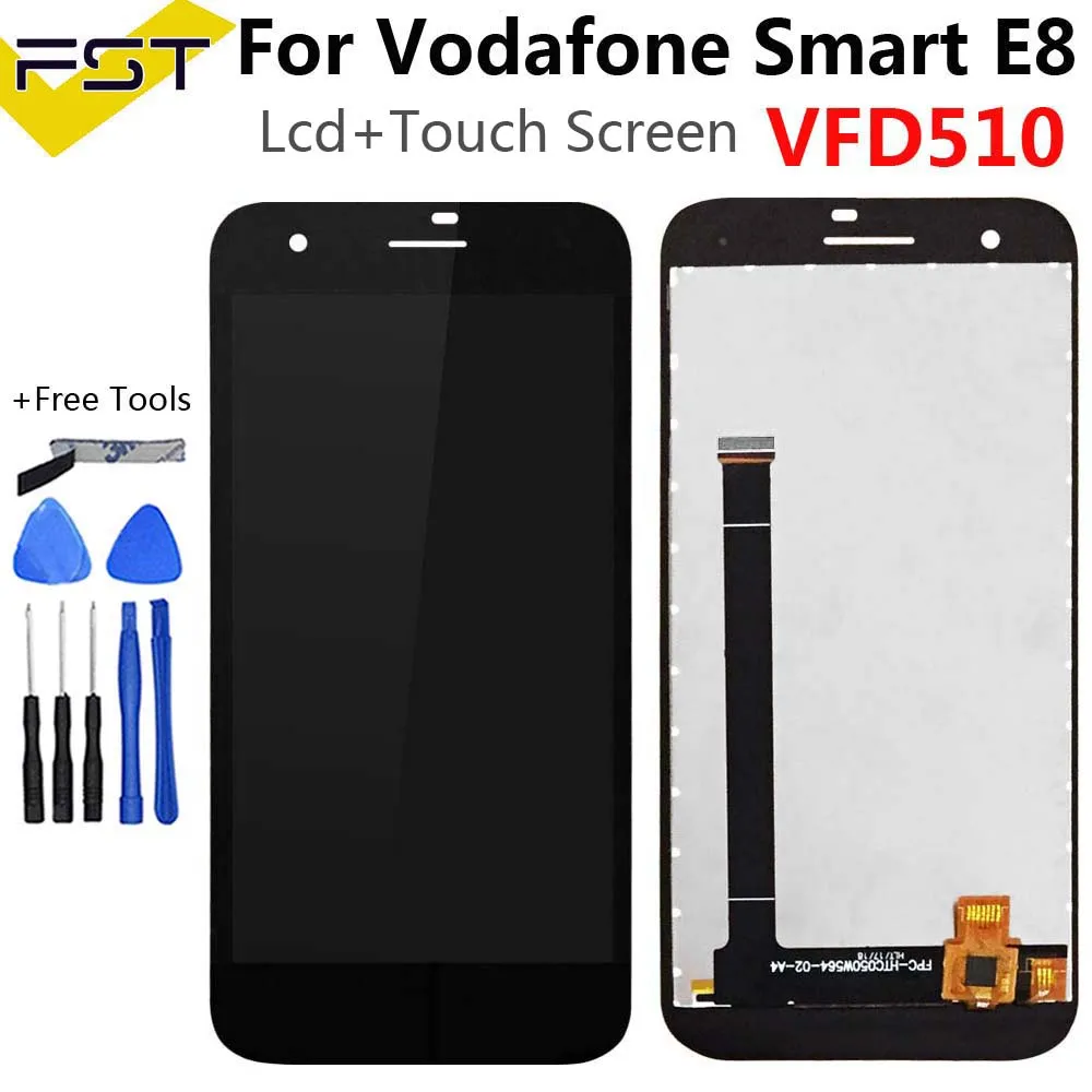 Черный 5 0 ''для Vodafone Smart E8 VFD510 VFD 510 ЖК дисплей + сенсорный экран для телефона