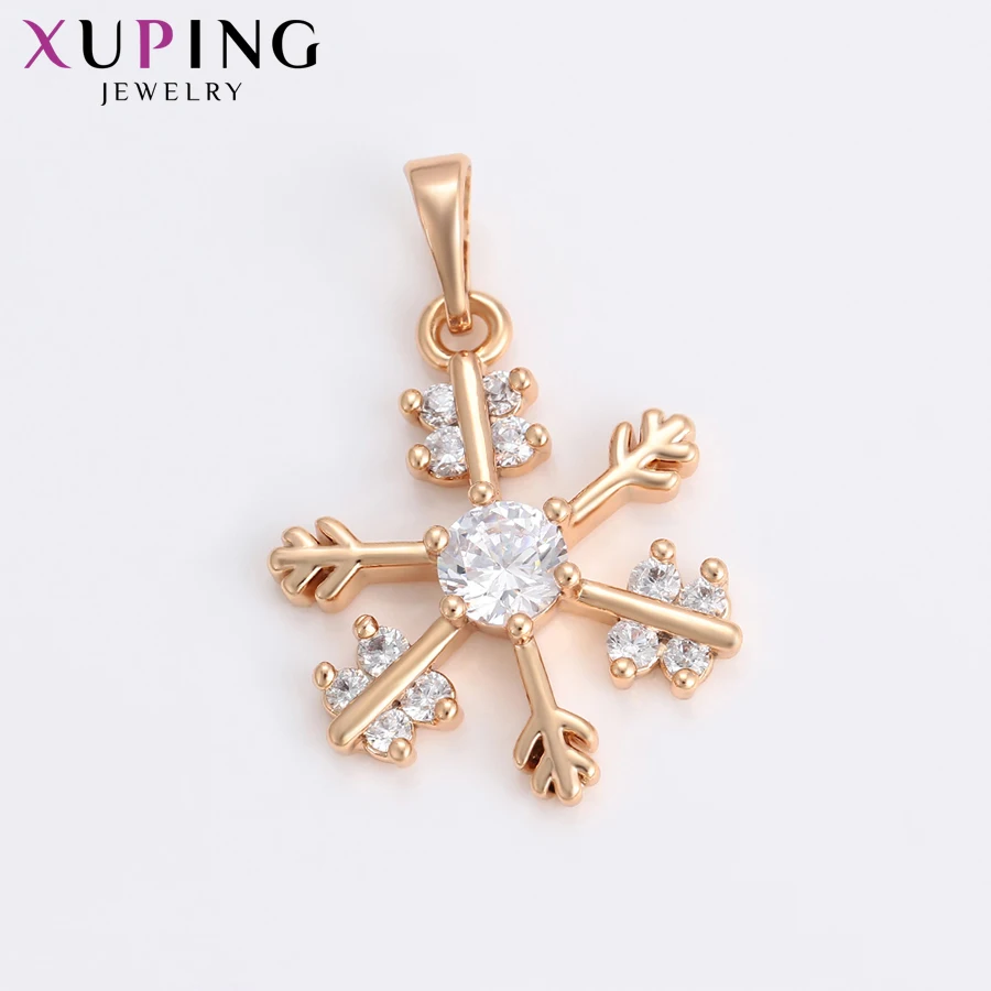 Xuping Trendy Snowflake Pendant New Design Colorful For Women Jewelry Gold Color Plated for Women Christmas Gifts S215.7-34761