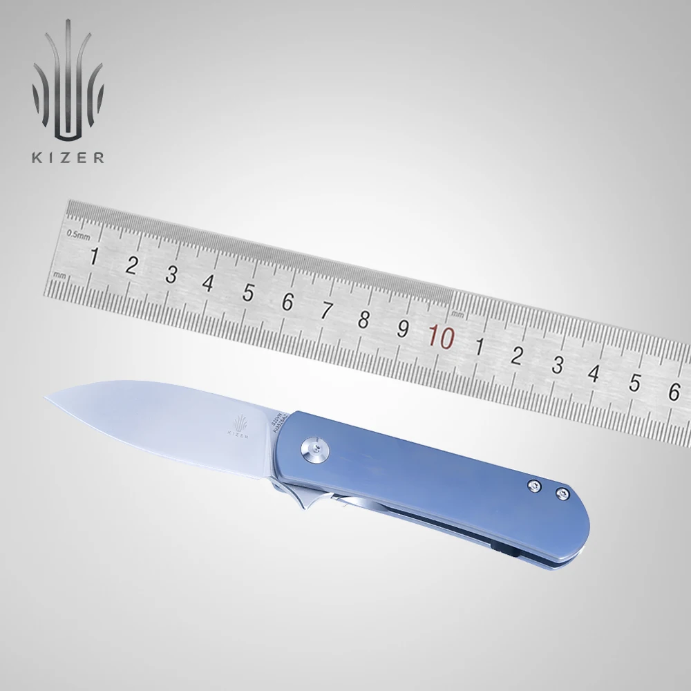 

Kizer survival knife edc mini knife Yorkie KI3525 new arrivals folding blade knife with titanium handle knife hunting
