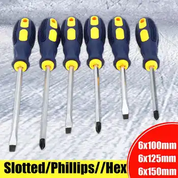 

2 Pcs Multifunctional Magnetic Screwdriver Non-slip PP Handle Insulated Screwdriver Cross One Word Repair Hand Tools Set