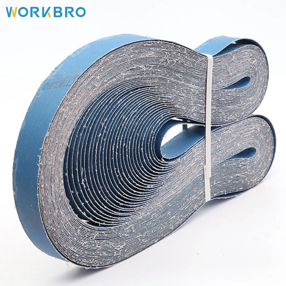 

2100*50mm Sand Belt PZ933 Zirconium Corundum Sanding Belts Blue 80/150/240/320/400 Grits Sanding Belts Bands for Polishing Tool